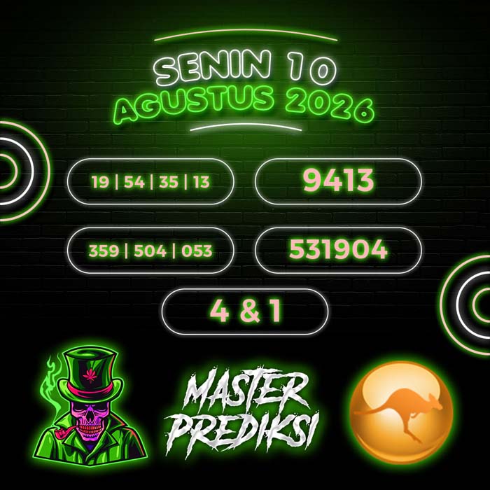 master prediksi SYDNEY 10-Aug-2026